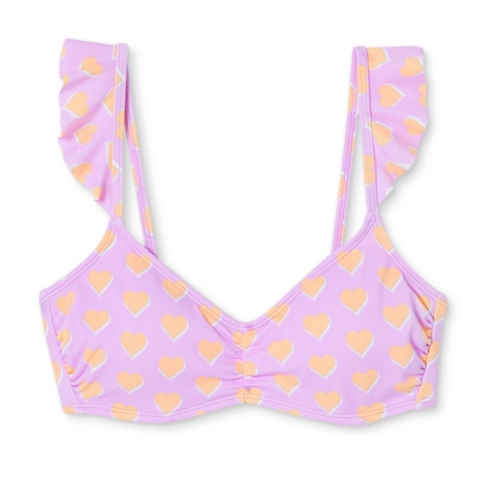 NWT Flutter Strap Heart Print Bralette Bikini Top from Stoney Clover LanexTarget